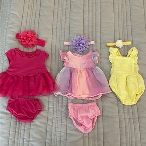Cat & Jack Newborn Outfits with Headbands